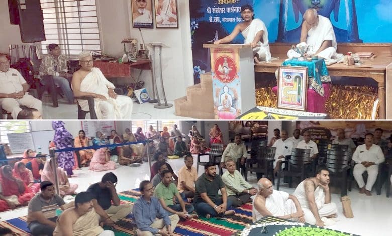 भक्ति दर्शनविजयजी म.सा. का गोशामहल में धर्मसभा प्रवचन