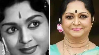 बी. सरोजा देवी का फाइल फोटो, भारतीय सिनेमा की दिवंगत दिग्गज अभिनेत्री