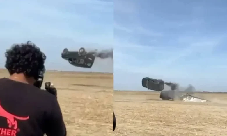 वेत्तुवन फिल्म सेट पर खतरनाक कार स्टंट के दौरान हादसा