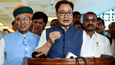 किरें रीजीजू संसद में ऑपरेशन सिंदूर पर बयान देते हुए