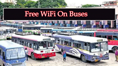 तेलंगाना RTC की बस में फ्री वाईफाई सुविधा उपयोग करते यात्री