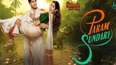 फिल्म परम सुंदरी में सिद्धार्थ मल्होत्रा और जान्हवी कपूर की झलक