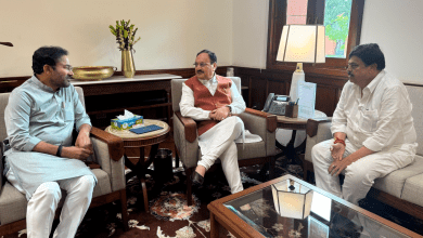 रामचंदर राव दिल्ली में भाजपा नेताओं से मुलाकात करते हुए