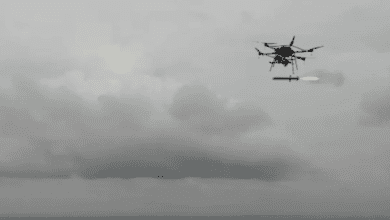 डीआरडीओ द्वारा ड्रोन से मिसाइल लॉन्च करते हुए परीक्षण