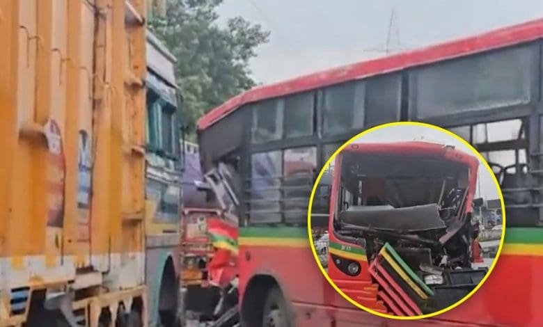 गोरेगांव में बेस्ट बस की ट्रक से टक्कर, 8 घायल