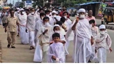 कामारेड्डी में महावीर जयकारों संग प्रभातफेरी आयोजन