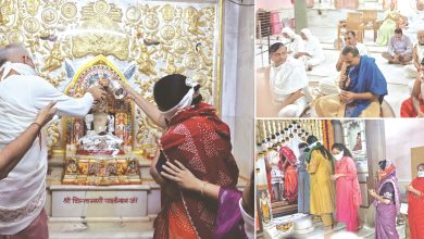 चारकमान पार्श्व मंदिर महाअभिषेक और साध्वी प्रवचन