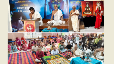 शंखेश्वर भवन में पूज्य मुनिश्री का जिनवाणी पर प्रवचन सभा