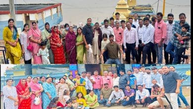 राजस्थान नागरिक संघ की भद्राचलम सावन सैर यात्रा का दृश्य