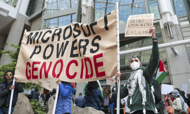 माइक्रोसॉफ्ट मुख्यालय पर गाजा युद्ध के खिलाफ प्रदर्शन, 18 लोग गिरफ्तार