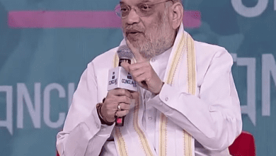 गृह मंत्री अमित शाह भारत को शिखर पर पहुंचाने की बात करते हुए