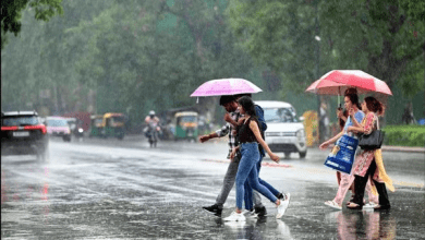 तेलंगाना में भारी बारिश थमने के बाद हल्की बारिश का दृश्य