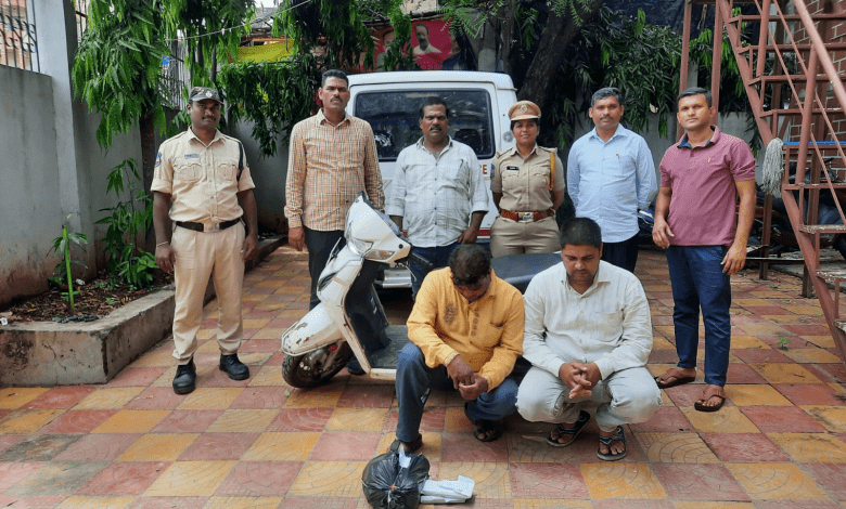 1.09 किलो गांजे के साथ दो गिरफ्तार – पुलिस कार्रवाई