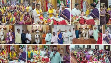 बड़ी चावड़ी स्थित श्री जलाराम बापा मंदिर में श्री हैदराबाद सिकंदराबाद लोहाणा महाजन, लव फॉर काऊ फाउंडेशन एवं हैदराबाद सुंदरकांड मंडल के संयुक्त तत्वावधान में आयोजित श्रीमद् भागवत पारायण के सप्तम दिवस कथा की महत्ता बताते हुए कथा वाचक देवी स्वीकृतिजी अच्युत रामानुज। साथ में अतिथि, आयोजक एवं भक्तजन।