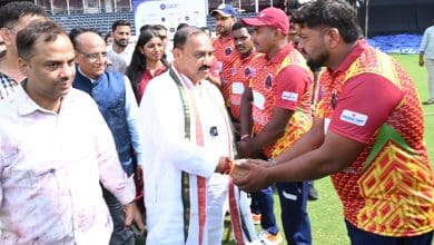 दिव्यांग क्रिकेट खिलाड़ियों का राजीव गांधी सीरीज प्रदर्शन