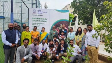 रयान स्कूल हैदराबाद में वृक्षारोपण अभियान