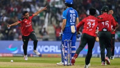 बांग्लादेश बनाम अफगानिस्तान टी-20 मैच का एक्शन मोमेंट