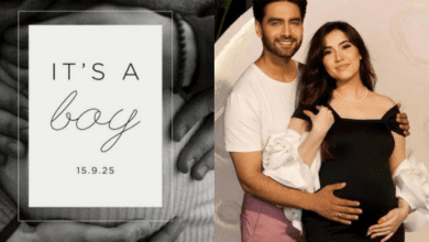 शीना बजाज और रोहित पुरोहित अपने नवजात बेटे के साथ