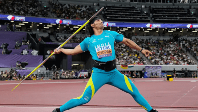 नीरज चोपड़ा और सचिन यादव वर्ल्ड एथलेटिक्स 2025 जेवलिन फाइनल में प्रदर्शन करते हुए