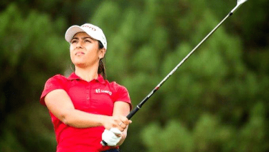 ला सेला ओपन में शानदार शॉट लगातीं भारतीय गोल्फर त्वेसा मलिक