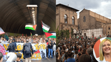 इटली में फ़िलिस्तीन समर्थन में प्रदर्शन और पुलिस झड़पें