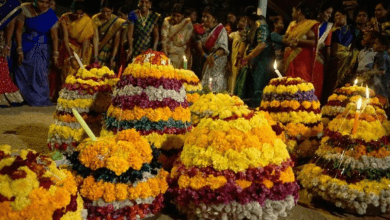 पंचायत सचिव पर बतुकम्मा प्रतिमा को टक्कर मारने का आरोप