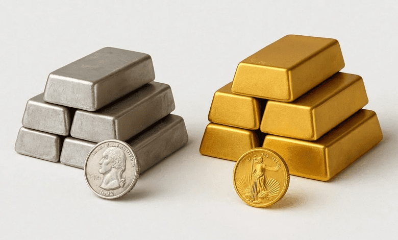 सोने-चांदी की कीमतों में गिरावट, रिकॉर्ड स्तर से फिसले भाव