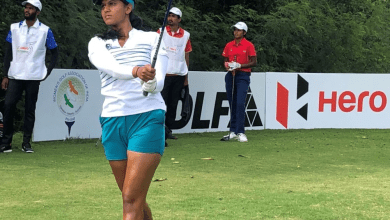 प्रणवी उर्स लैकोस्टे लेडीज ओपन डि फ्रांस में गोल्फ खेलते हुए