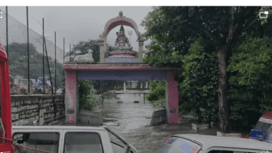 हैदराबाद में भारी बारिश के बाद एमजीबीएस बस स्टेशन और मूसी नदी में बाढ़