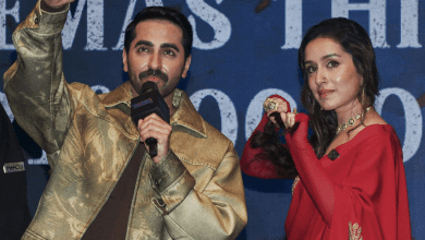 आयुष्मान खुराना और रश्मिका मंदाना 'थम्मा' फिल्म के ट्रेलर लॉन्च में