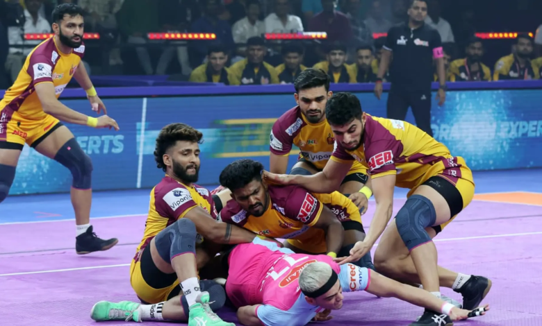 प्रो कबड्डी लीग में तेलुगु टाइटंस की जयपुर पिंक पैंथर्स पर पहली जीत