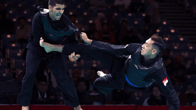 श्रीनगर में एशियाई जूनियर पेनकेक सिलाट चैंपियनशिप का एक्शन