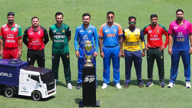 टी20 विश्व कप 2025 के कप्तान सूर्यकुमार यादव और सलमान अली प्रेस कांफ्रेंस में