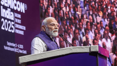 प्रधानमंत्री नरेंद्र मोदी भारत की आर्थिक वृद्धि पर बोलते हुए