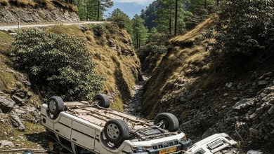 चोपाल में वाहन खाई में गिरा, दो की मौके पर मौत