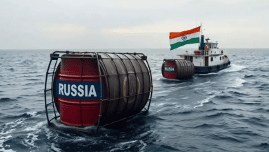 जी7 देशों की बैठक में रूस से तेल खरीद पर शुल्क लगाने पर चर्चा करते नेता