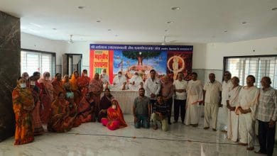 महावीर साधना यात्रा जैन धर्म प्रवचन का दृश्य