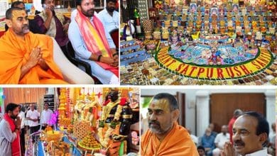 बीएपीएस अन्नकूट महाप्रसादी दीपावली उत्सव दृश्य