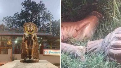 रामपल्ली हनुमान मंदिर क्षतिग्रस्त प्रतिमा