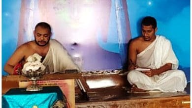 शंखेश्वर जैन संघ में सम्यक ज्ञान प्रवचन करते म.सा.