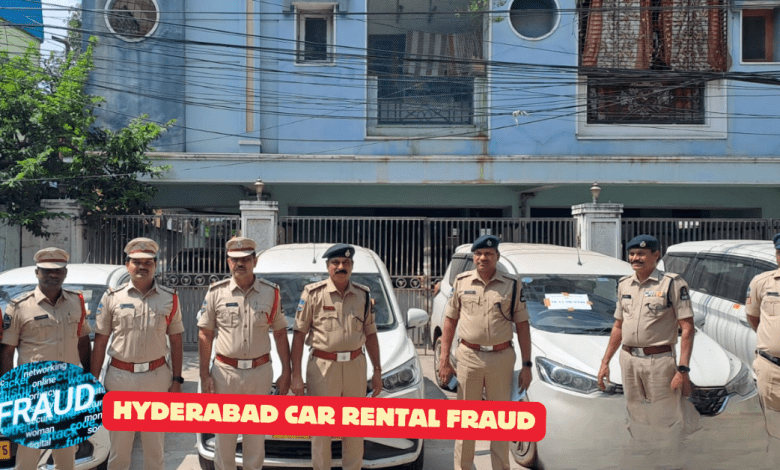 हैदराबाद पुलिस ने कार किराये पर लेकर धोखाधड़ी करने वाले गिरोह को पकड़ा और 8 कारें जब्त कीं।