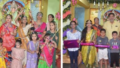 चारकमान मदन भवन में शिवशक्ति स्वर्णकार भजन मंडल द्वारा नवमी पूजन व हवन