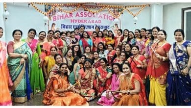 हैदराबाद में बिहार महिला शक्ति का गरबा उत्सव
