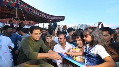 केटीआर हरीश राव पीड़ित परिवार दीपावली कार्यक्रम