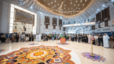 दुबई में मसालों से बनी रंगोली और दिवाली उत्सव की सजावट