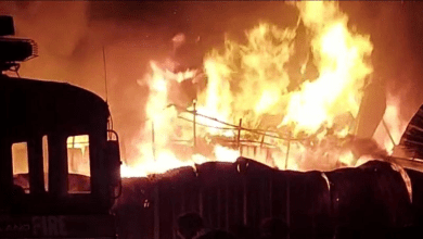 ठाणे के रासायनिक गोदाम में भीषण आग