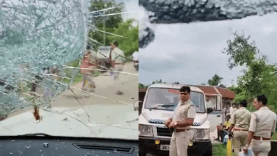 पश्चिम बंगाल में बीजेपी सांसद पर हमला और गाड़ियों में तोड़फोड़