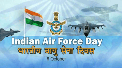 भारतीय वायु सेना के जेट विमानों का फ्लाई-पास्ट प्रदर्शन