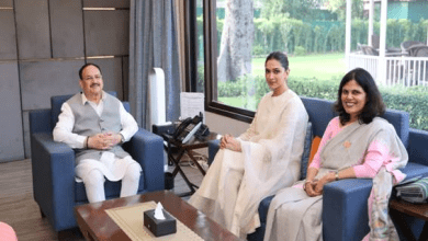 जे.पी. नड्डा ‘टेली मानस’ ऐप की नई सुविधाओं का शुभारंभ करते हुए