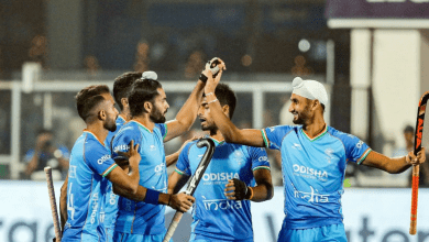 सुल्तान जोहोर कप 2025 में भारत बनाम न्यूजीलैंड हॉकी मैच का एक एक्शन दृश्य